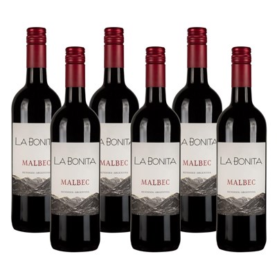 Case of 6 La Bonita Malbec 75cl Red Wine Wine